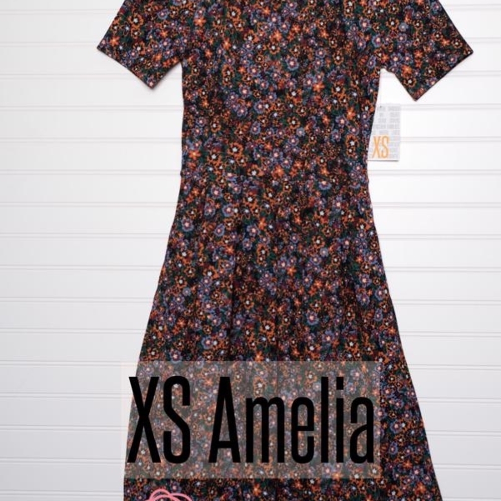Floral Black Dress - LuLaRoe Amelia